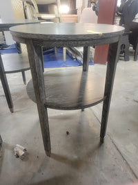 PAIR of Gentry Limed Oak 2-Tier Side Tables by Arteriors (AS IS)