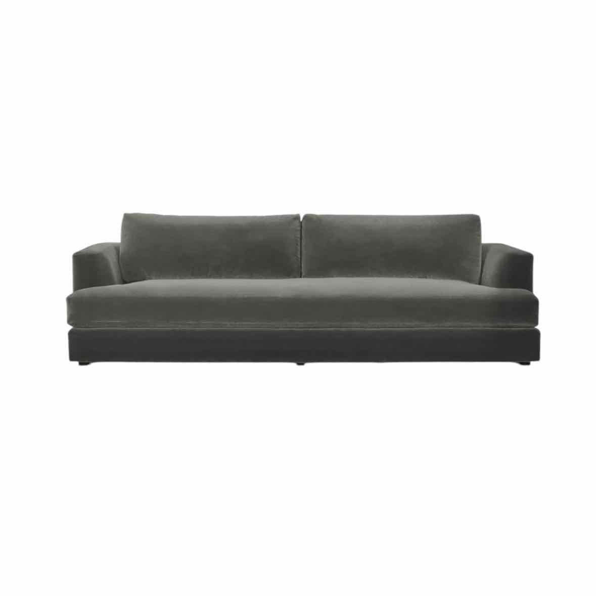 Performance Velvet Slate Sofa, 105"Lx40"Dx30"H