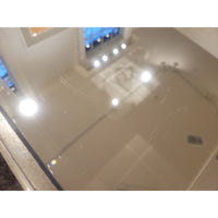 Mirrored Glass Silverleaf Finish Rectangular Coffee Table (As Is)