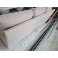 Custom 7-ft Beige Mohair 3-Seater Sofa - colletteconsignment.com