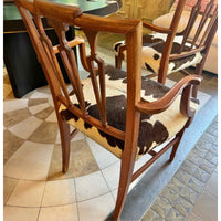 PAIR of Antique Mahogany Cowhide Chairs