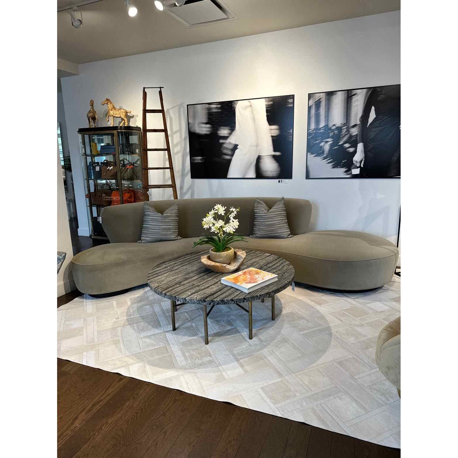 Holly Hunt 'Serpentine' Sofa in Velvet by Vladimir Kagan