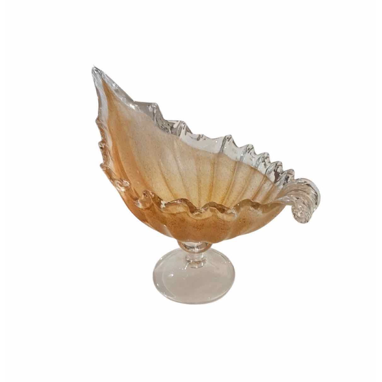 Morano Shell Centerpiece Bowl w/ Gold Detail