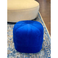 24UV5CYX - Velour Circus Pouf in Electric Blue by Normann Copenhagen