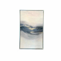 Abstract Oil Painting with Chrome Frame