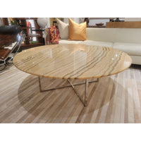 4-ft Round Onyx Coffee Table by Fendi Casa
