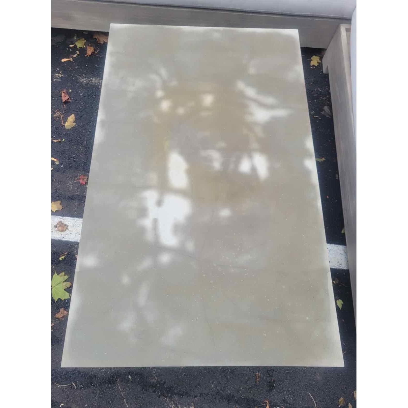 Rectangular Cement Pedestal Coffee Table - AS IS