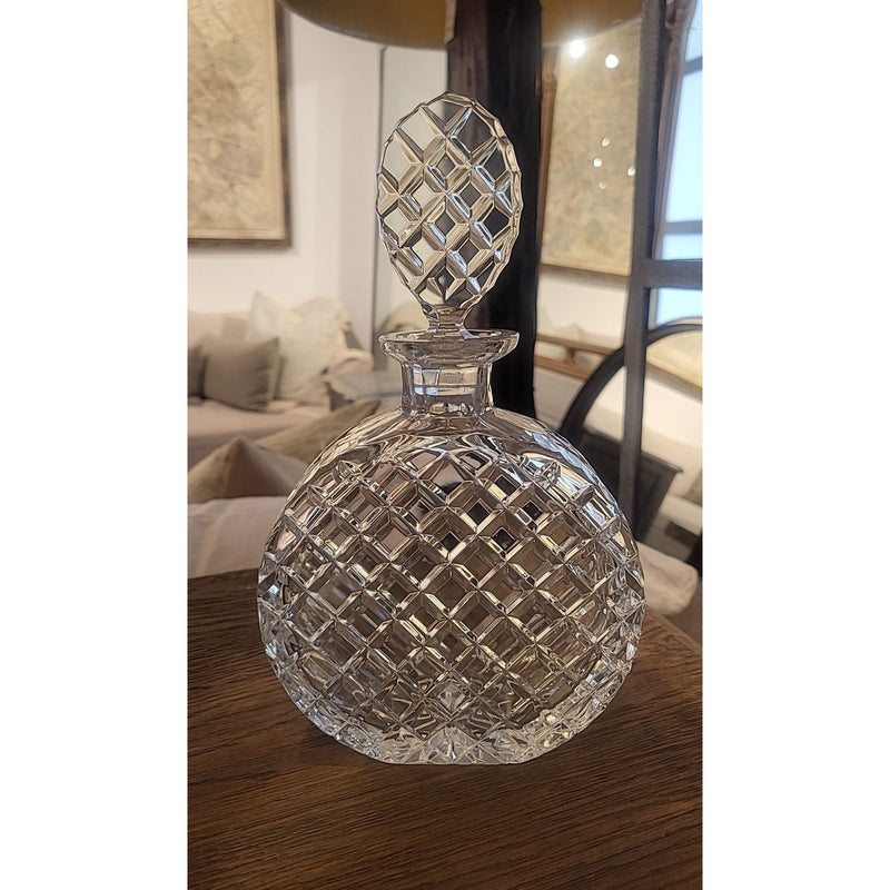 Crosshatch Crystal Decanter w/ Stopper