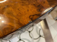 7-ft Lacquered Mahogany Burlwood Dining Table by Paul Mayen for Intrex (AS IS)