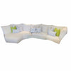 'Standard' White Chenille Modular Chaise Sofa - AS IS