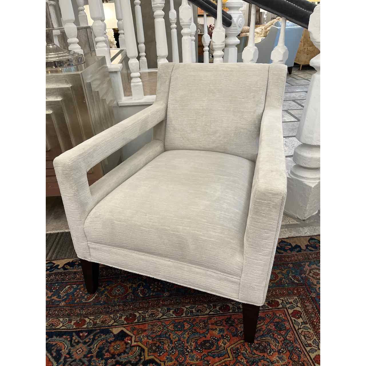 MG&BW Light Grey Velvet Club Chair