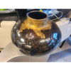 Rare Vintage Brown & Gold Leaf Ceramic Vase