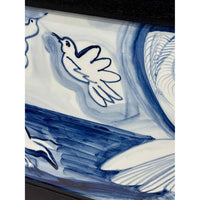 Blue and White Porcelain in Paper w/ Seabird Motif by Jared FitzGerald