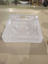 Lucite Square Block Dish