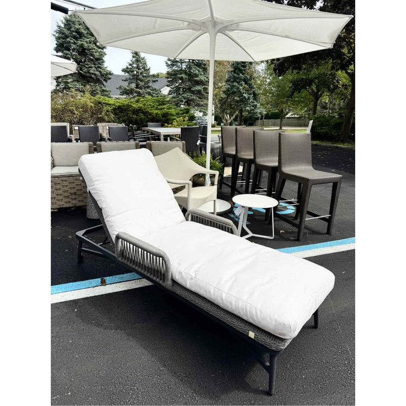 PAIR of 'Hendrick' Adjustable Gray Rope Chaise Lounges by Made Goods