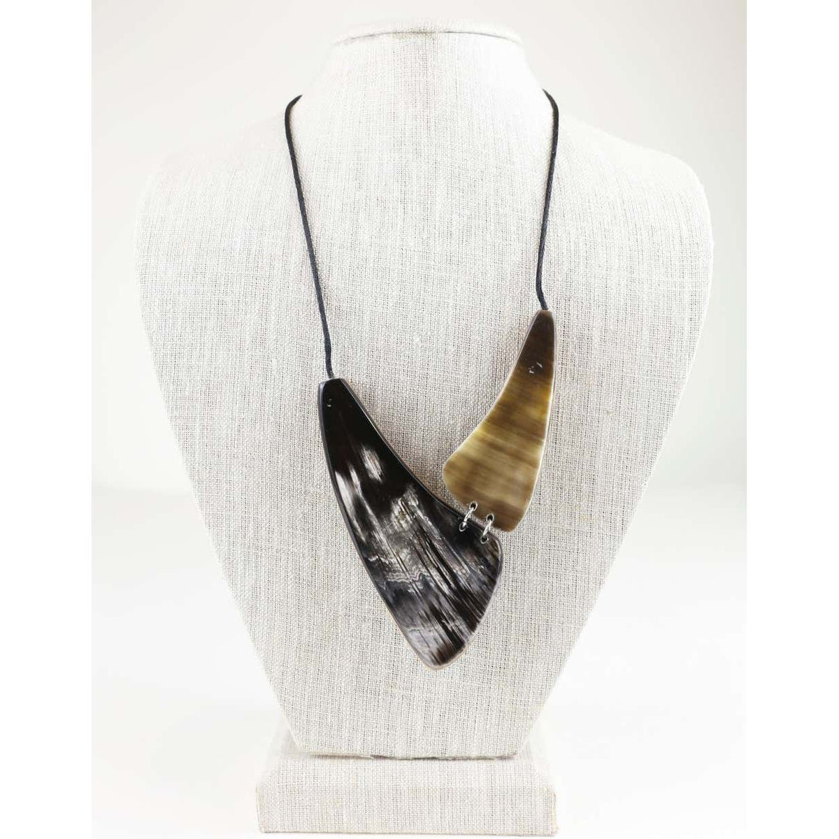 No Label V-Shape Bone Horn Necklace