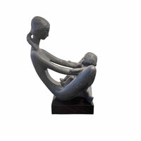 'Generations' Wood & Plaster Sculpture by Kathy Klein, 1970 - AS IS