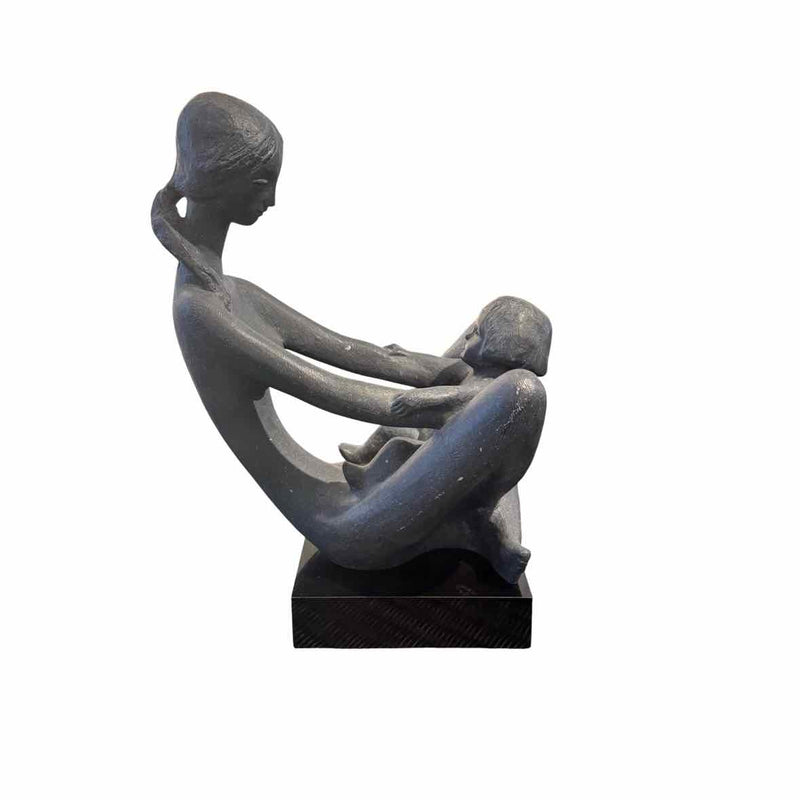 'Generations' Wood & Plaster Sculpture by Kathy Klein, 1970 - AS IS