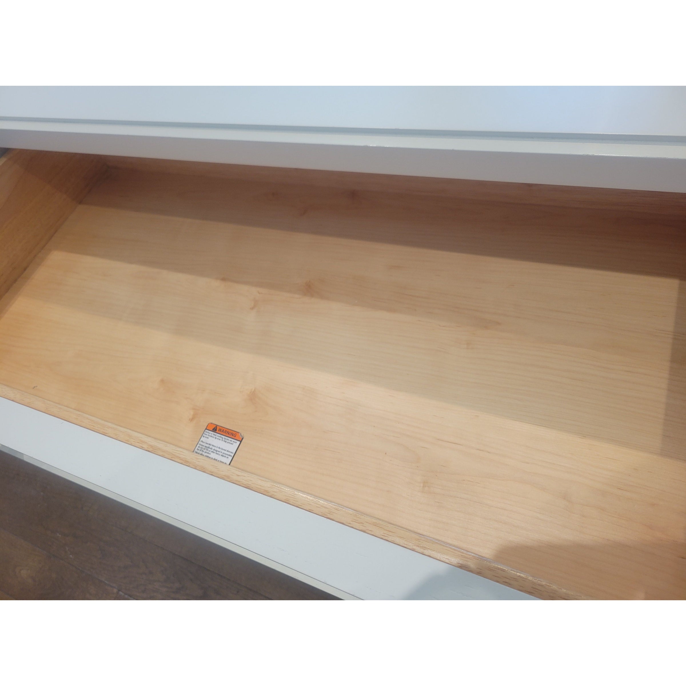 PAIR of 1-Drawer Matte White Lacquer Nightstands w/ Metal Pulls (AS IS)