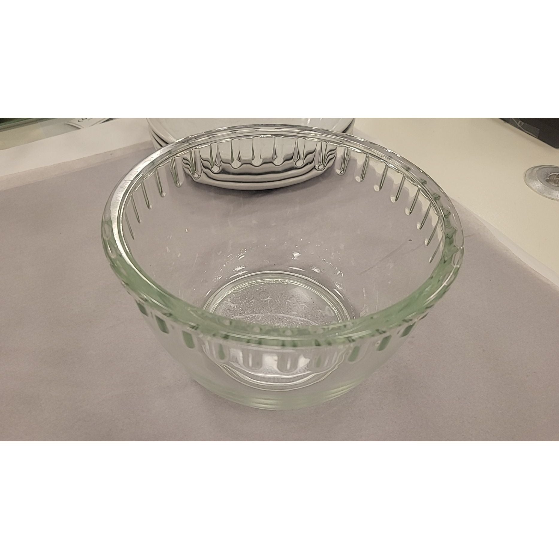 Fluted Edge Glass Bowl
