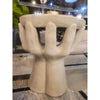 Round Fiber Stone Hands Side Table