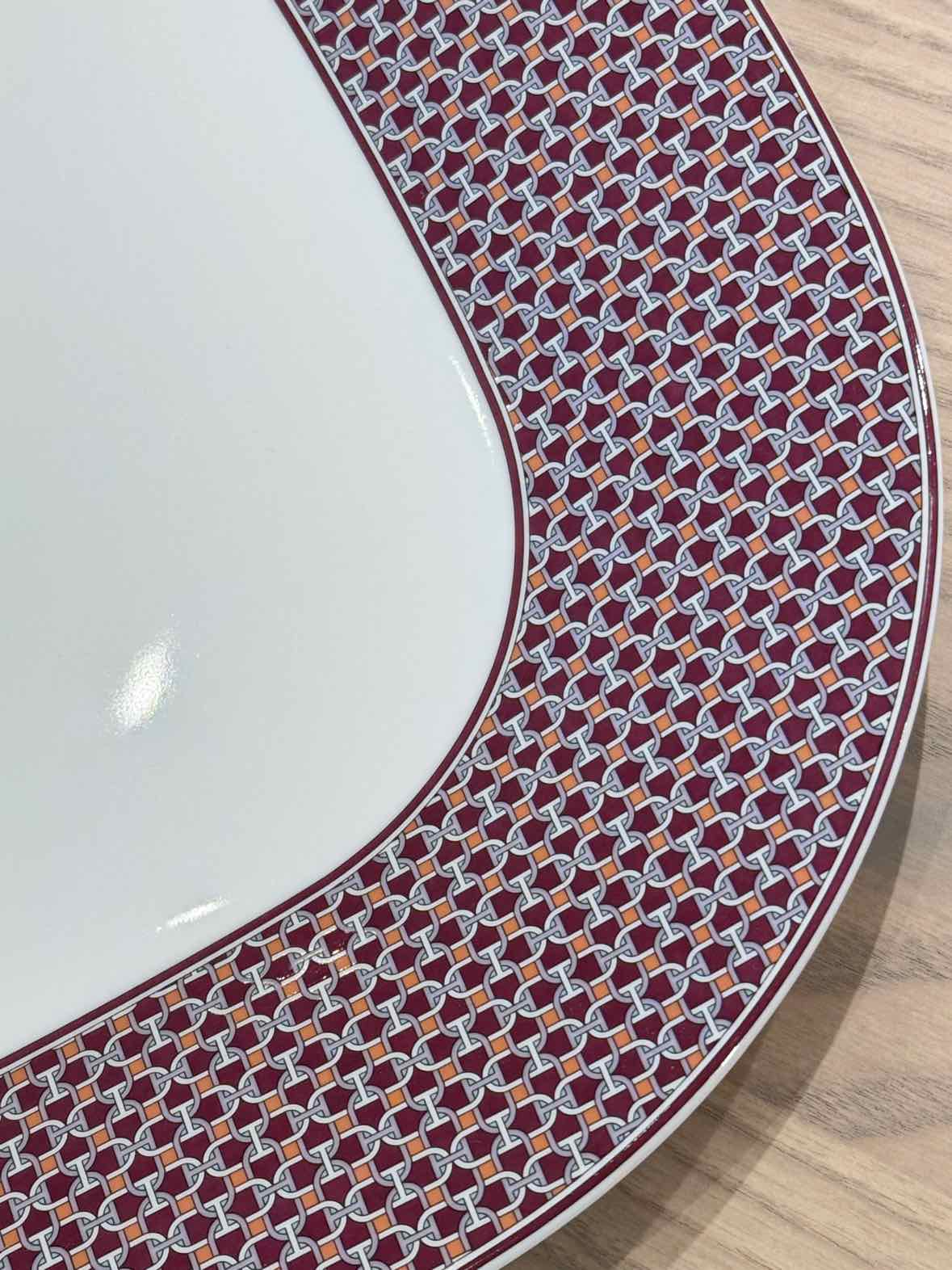 Hermes Tie Set Porcelain Square Platter