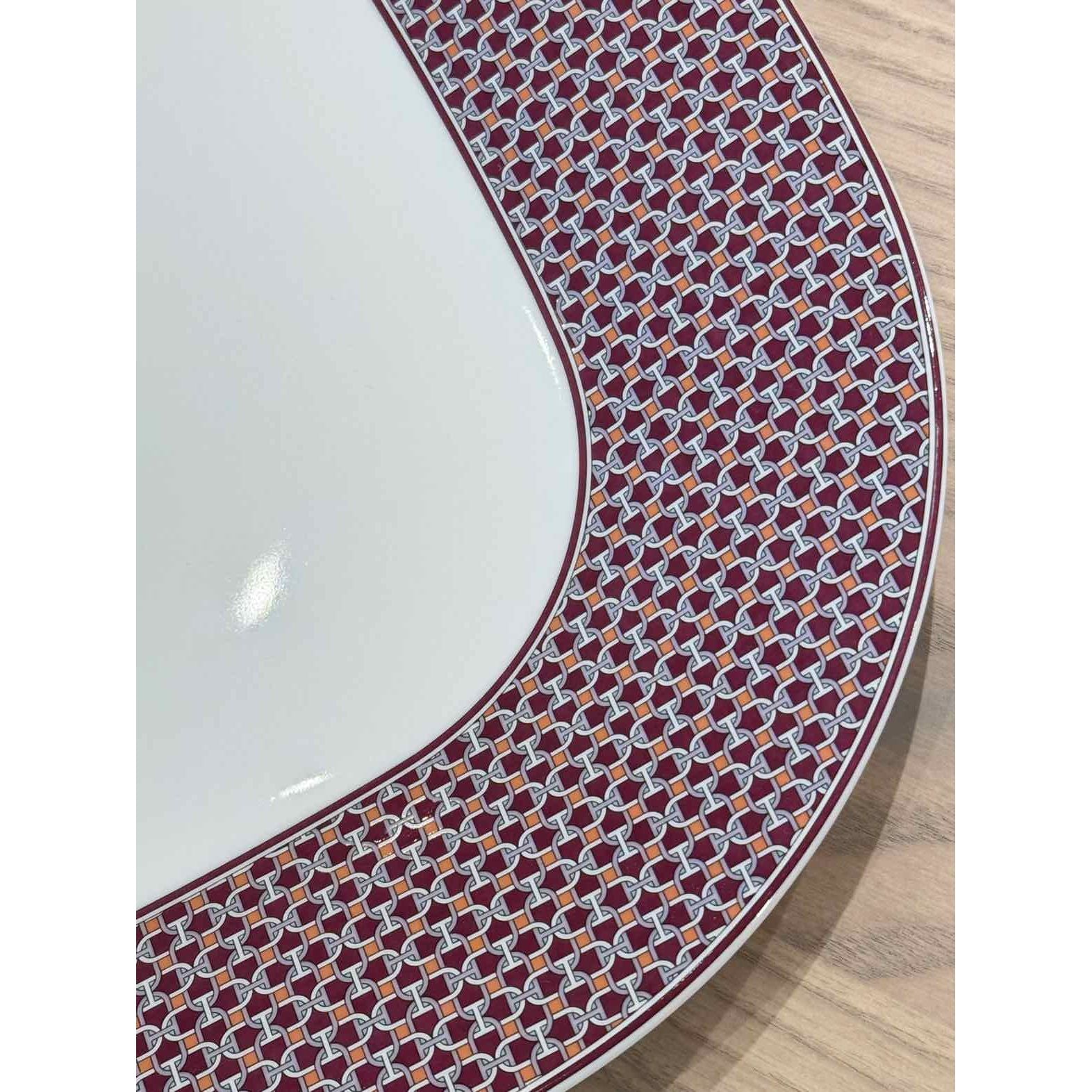Hermes Tie Set Porcelain Square Platter