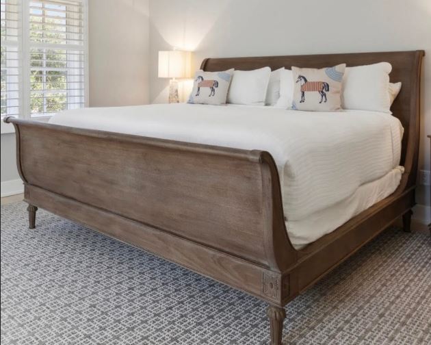 King-Sized Empire Rosette Sleigh Bed Frame by RH