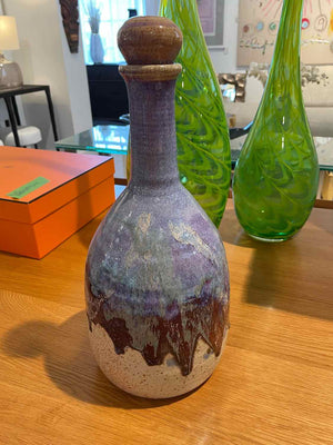 Purple Painted Pottery Jug