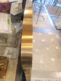 'Key' Satin Brass Mirror w/ Beveled Glass by Ashley Cholders