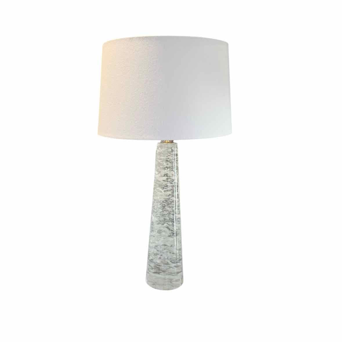 Odessa Rock Crystal Table Lamp w/ White Lamp Shade by Regina Andrew