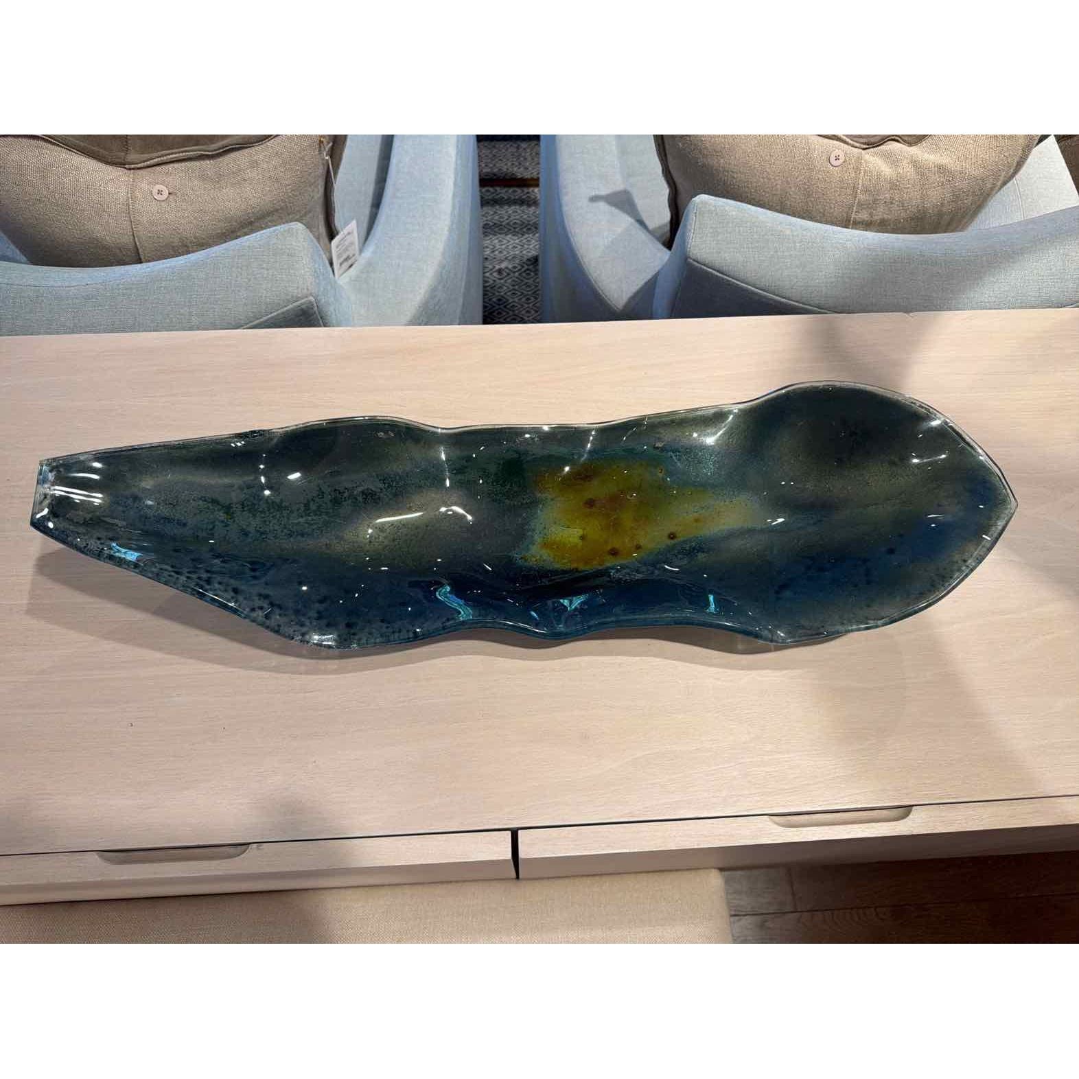 Hand-Blown Glass Decorative Bowl