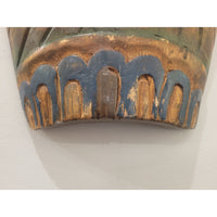 Long Carved Wood Tiki Mask