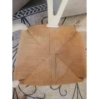 SET of 6 White Beech & Natural Cord Wishbone Chairs by Carl Hansen