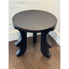 9V3UDFLP - Black Wood Side Table w/ Wavy Legs