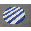 5-ft Round Navy & White Striped Wool Rug by Safavieh