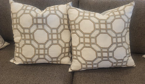 Custom Geometric Embroidered Pillows (AS IS)
