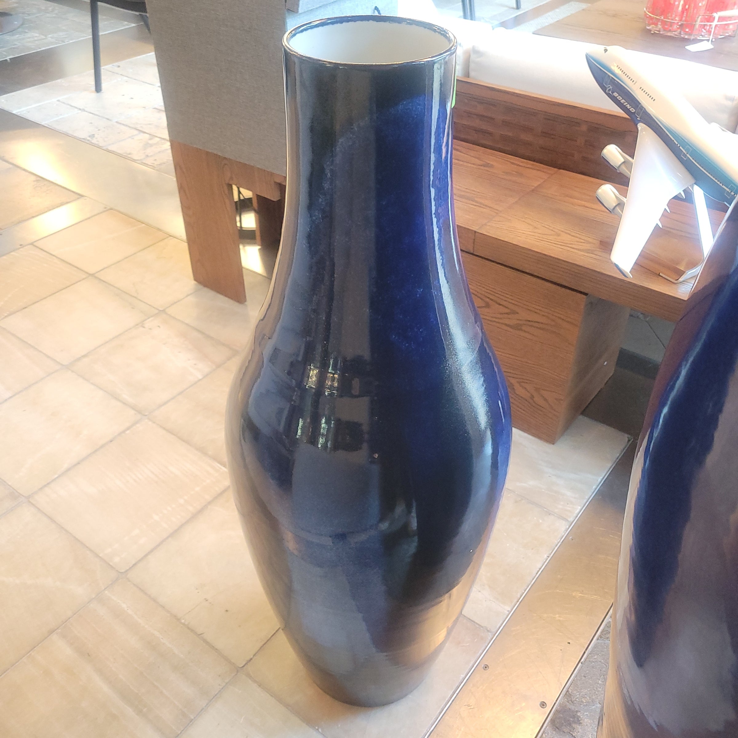 Medium Blue Porcelain Vase by Jared Fitzgerald