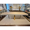 Eden Rock Dining Table w/ Lucite & Shiny Brass Plinth Legs