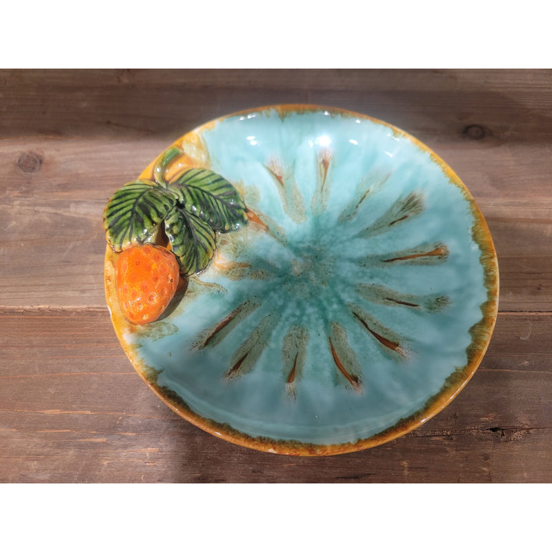 PAIR of Majolica Style Ceramic Fruit Plates by St. Peter Graz Austria