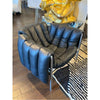 97VHNY2C-'Puffy' Lounge Chair, Black Leather / Stainless, Art. no. 20258 Design