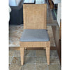 SET of 6 'Woodside' Dining Chairs w/ Flax Linen Cushions by Palecek