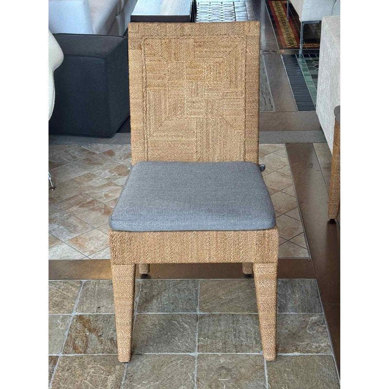 SET of 6 'Woodside' Dining Chairs w/ Flax Linen Cushions by Palecek
