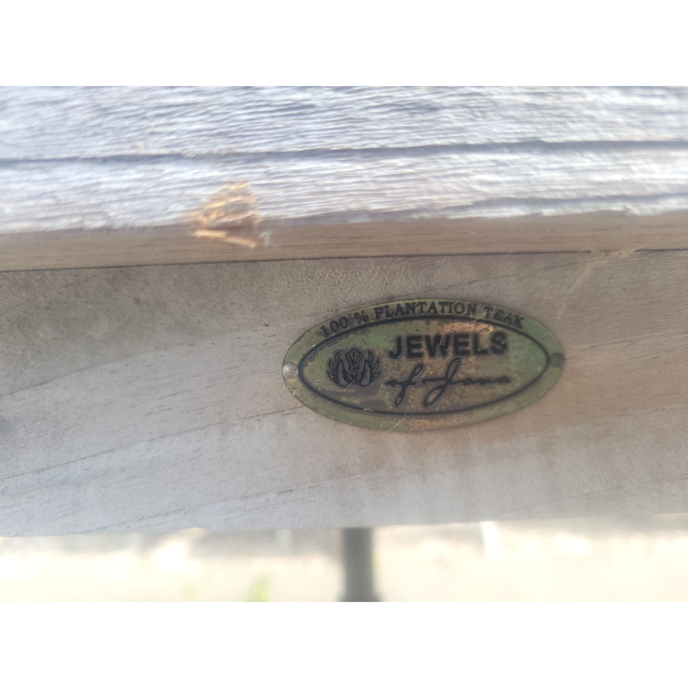 Plantation Teak Rectangular Dining Table w/ Umbrella Hole - colletteconsignment.com