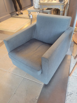 Blue Gray Fabric Lounge Chair by Cappellini (AS IS)