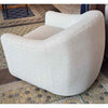 Newport Curved Back Lounge Chair in Cream Linen