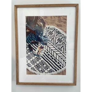 Beach Blanket Photo in Wood Frame