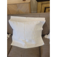 Flower Embroidered Linen Set: King-Sized Sheet & 2 Square Shams (AS IS) - colletteconsignment.com