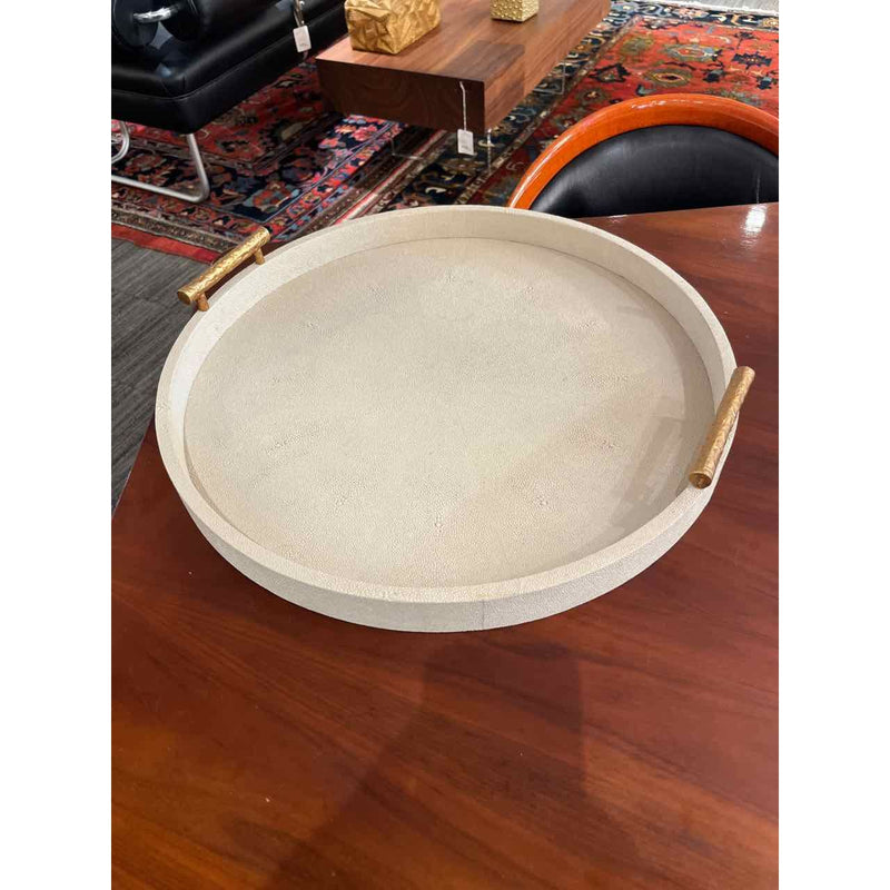 Shagreen Tray w/Bronze handles