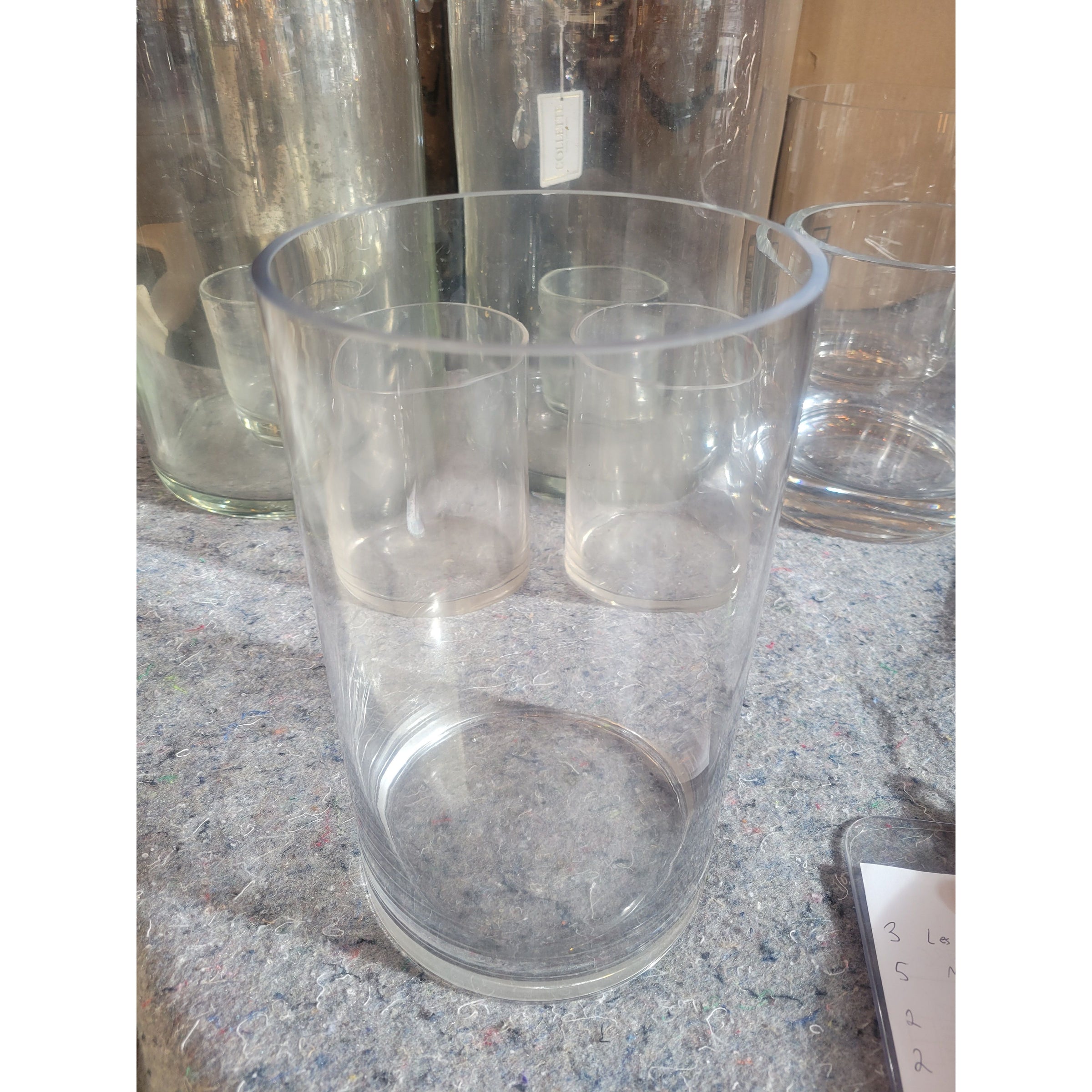 Tall Wide-Rim Glass Candle Holder